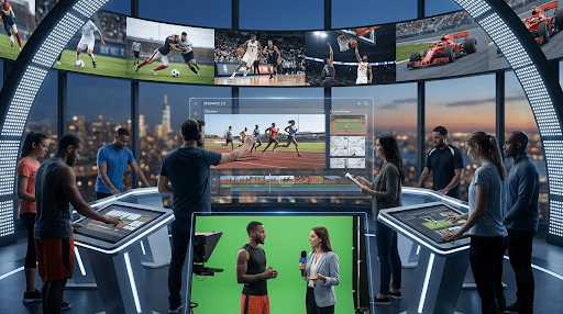 sports-games-displayed-on-multiple-screens-with-interview